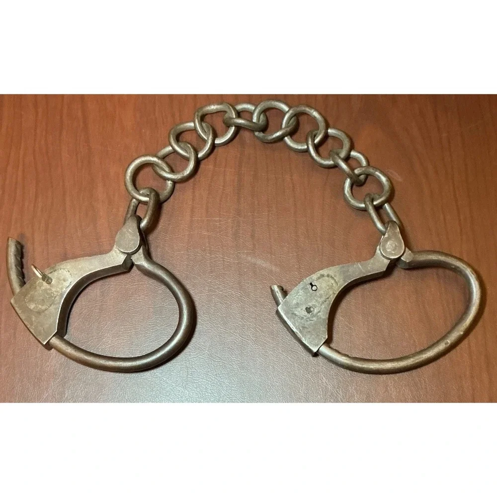 Vintage Iron Hand Forged Leg Shackles